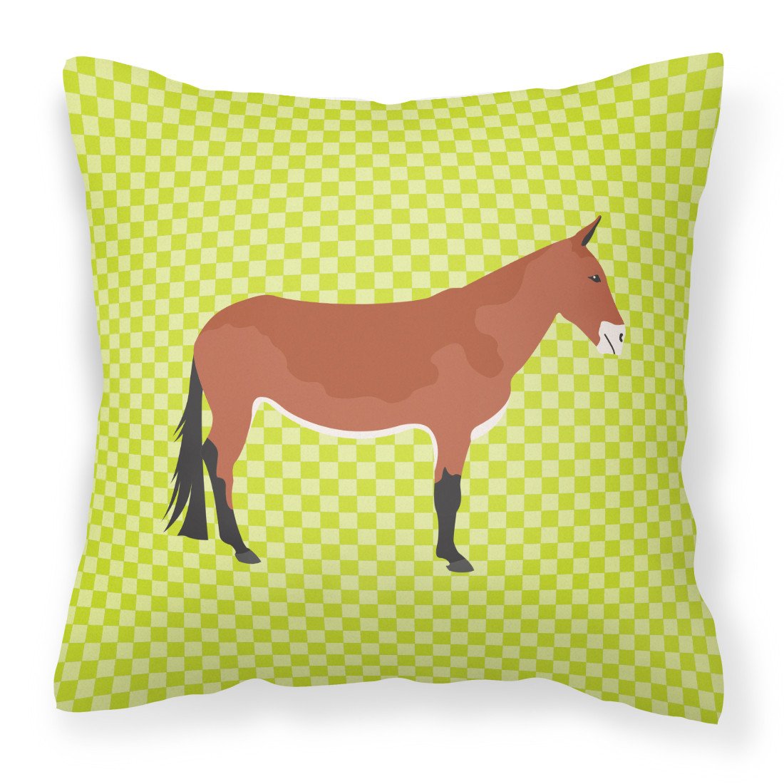 Mule Green Fabric Decorative Pillow BB7671PW1818 by Caroline's Treasures