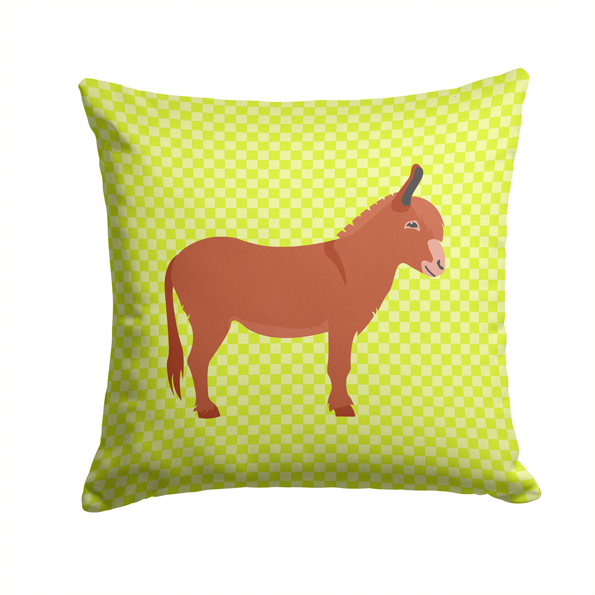 Irish Donkey Green Fabric Decorative Pillow BB7674PW1414 - the-store.com