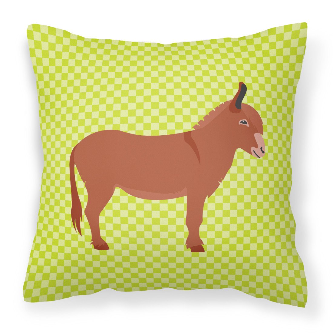 Irish Donkey Green Fabric Decorative Pillow BB7674PW1818 by Caroline&#39;s Treasures