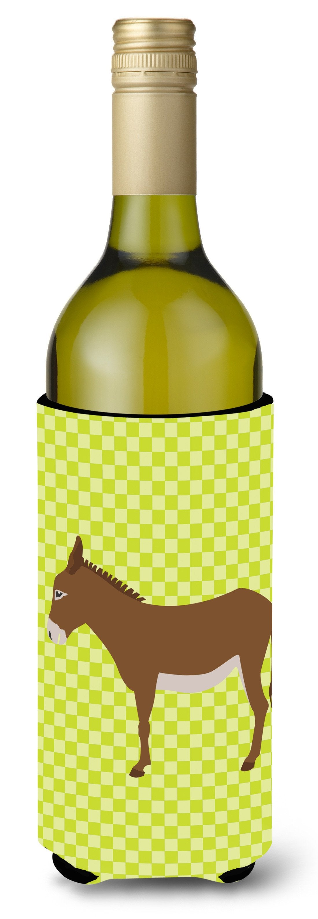 Cotentin Donkey Green Wine Bottle Beverge Insulator Hugger BB7675LITERK by Caroline&#39;s Treasures
