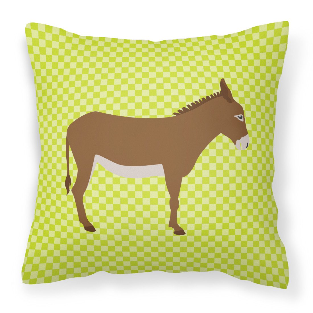 Cotentin Donkey Green Fabric Decorative Pillow BB7675PW1818 by Caroline&#39;s Treasures