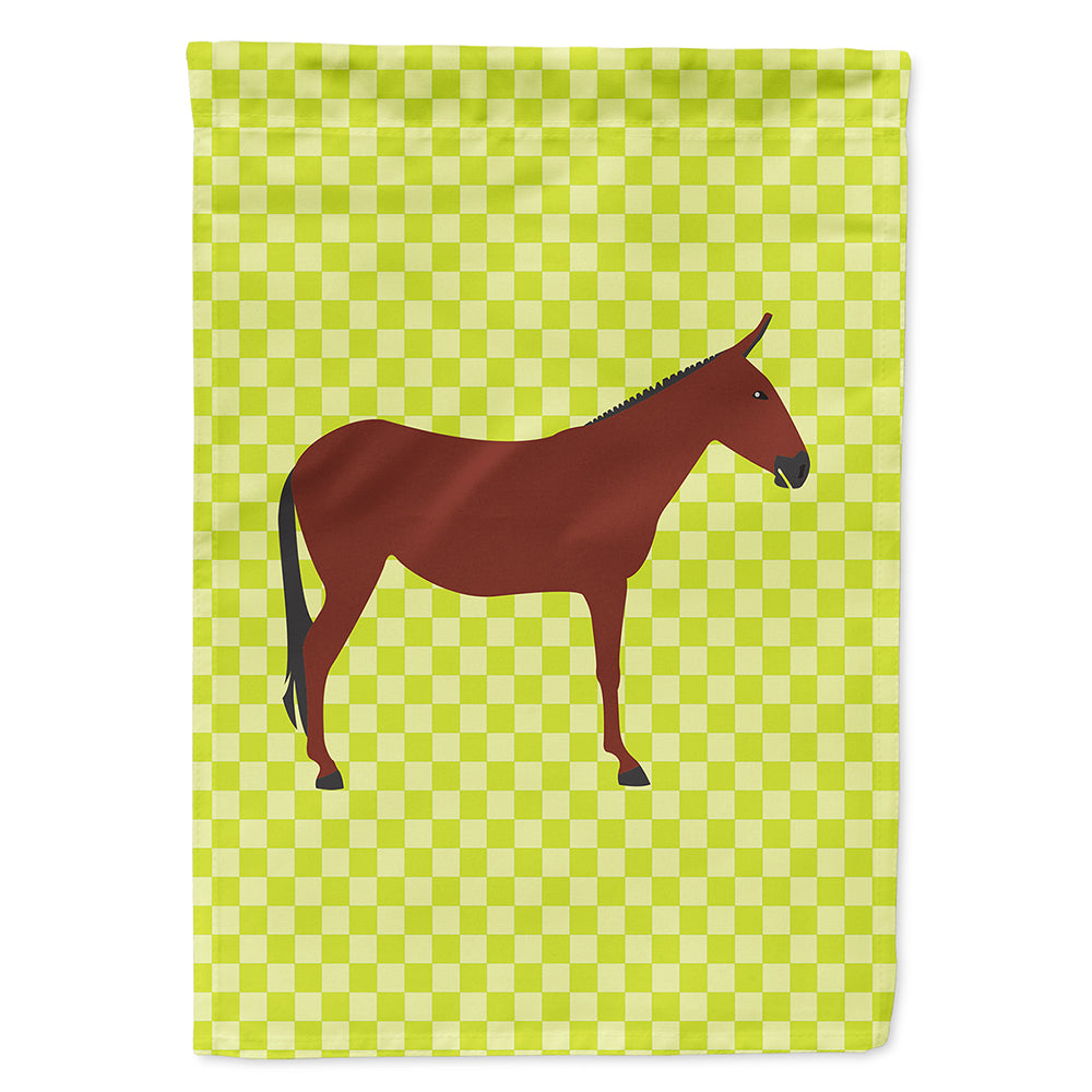 Hinny Horse Donkey Green Flag Canvas House Size BB7676CHF