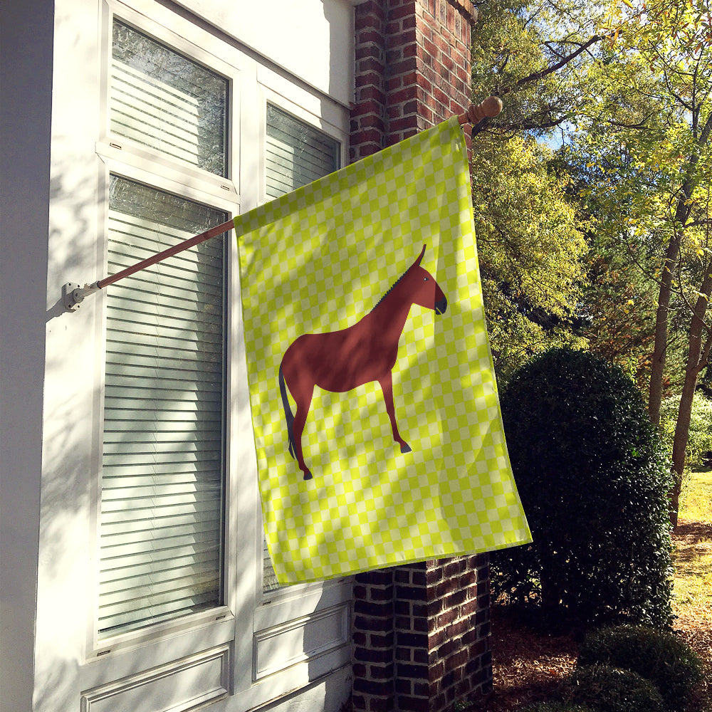 Hinny Horse Donkey Green Flag Canvas House Size BB7676CHF  the-store.com.