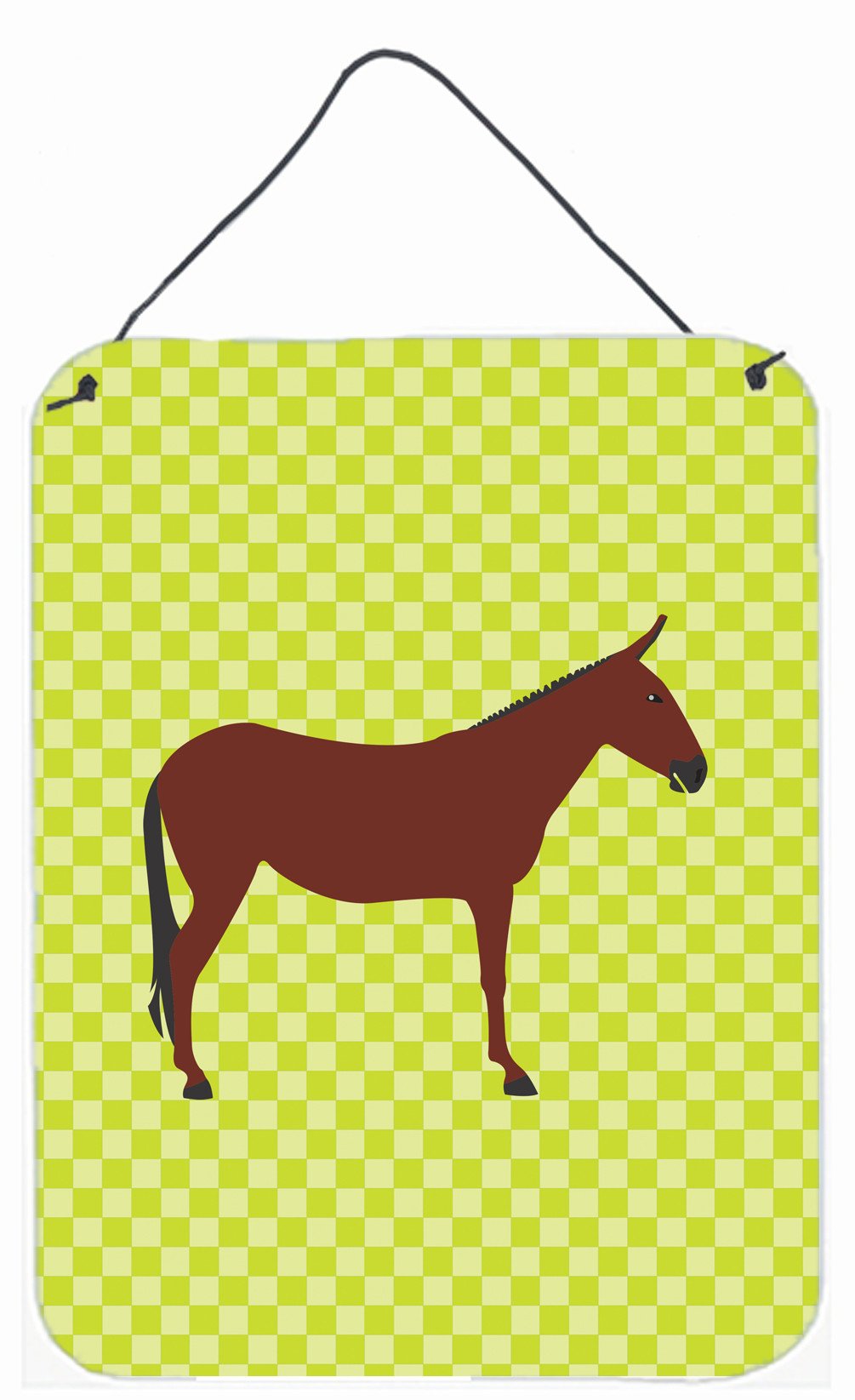 Hinny Horse Donkey Green Wall or Door Hanging Prints BB7676DS1216 by Caroline's Treasures