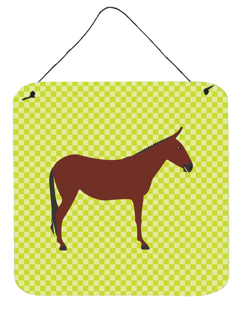 Hinny Horse Donkey Green Wall or Door Hanging Prints BB7676DS66 by Caroline's Treasures