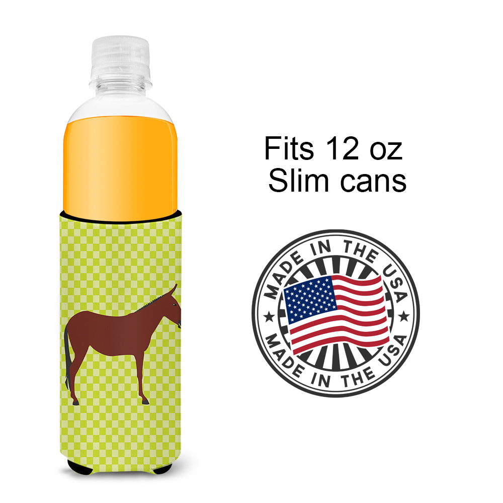 Hinny Horse Donkey Green  Ultra Hugger for slim cans