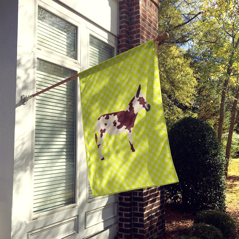 American Spotted Donkey Green Flag Canvas House Size BB7677CHF