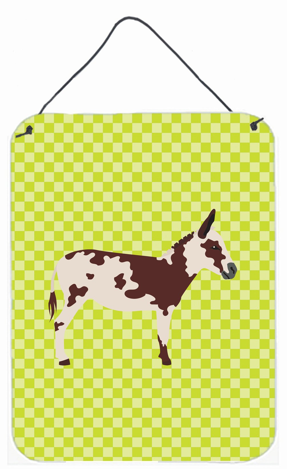 American Spotted Donkey Green Wall or Door Hanging Prints BB7677DS1216 by Caroline's Treasures