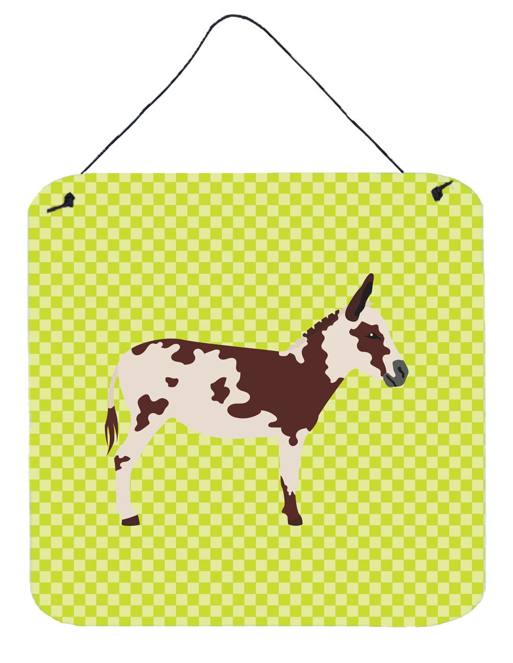 American Spotted Donkey Green Wall or Door Hanging Prints BB7677DS66 by Caroline&#39;s Treasures