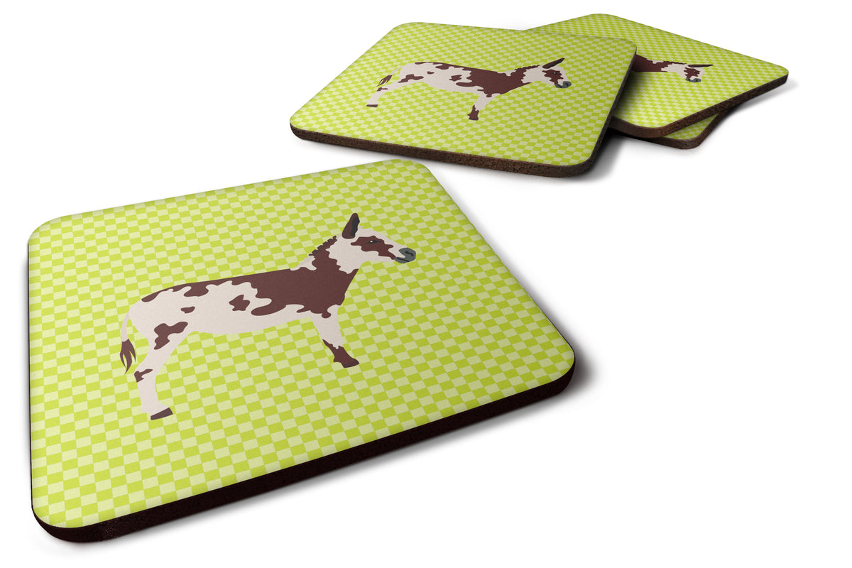 American Spotted Donkey Green Foam Coaster Set of 4 BB7677FC - the-store.com