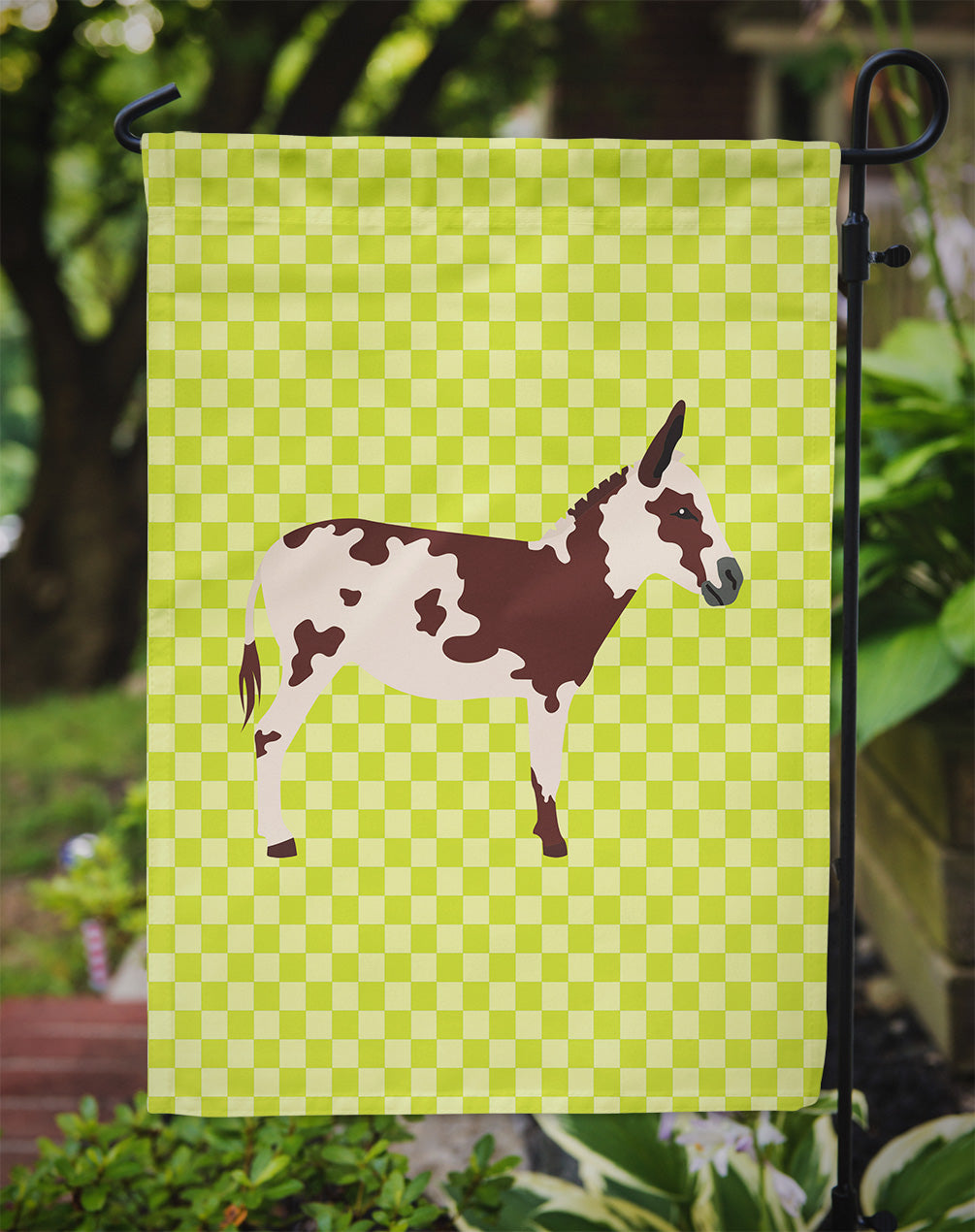 American Spotted Donkey Green Flag Garden Size BB7677GF  the-store.com.