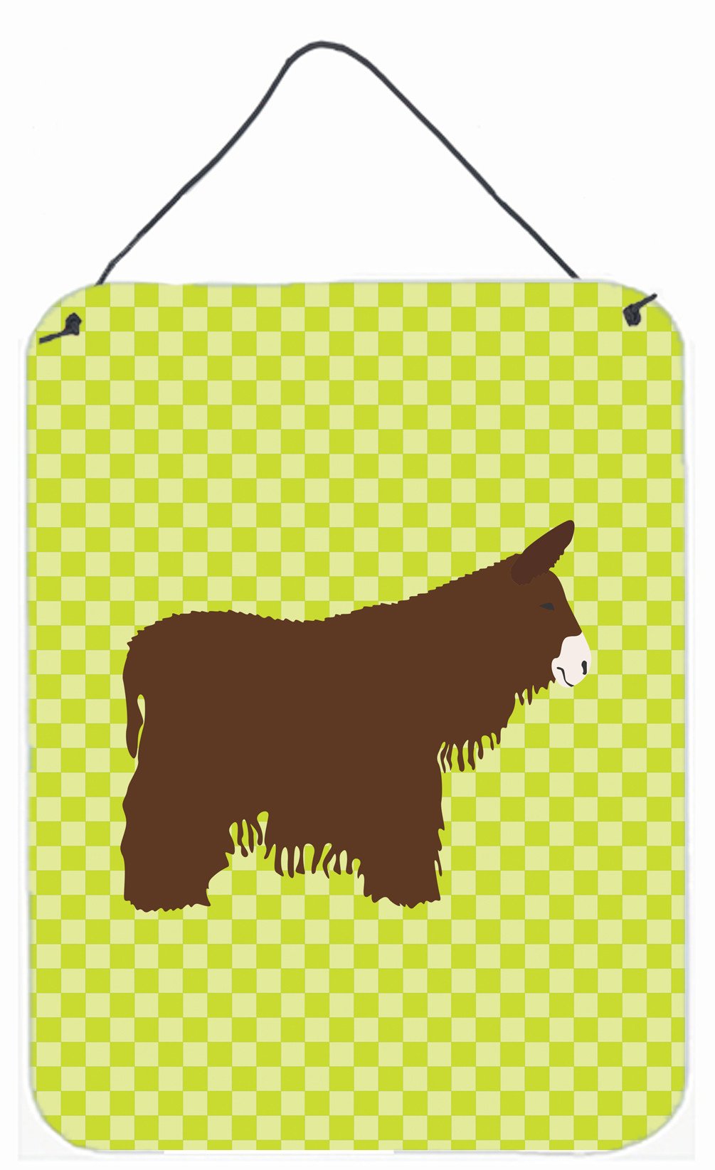 Poitou Poiteuin Donkey Green Wall or Door Hanging Prints BB7678DS1216 by Caroline's Treasures