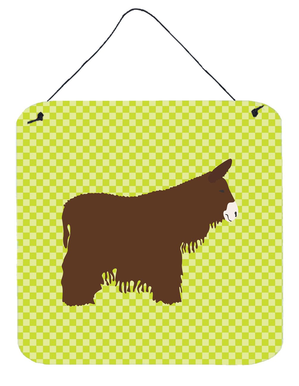Poitou Poiteuin Donkey Green Wall or Door Hanging Prints BB7678DS66 by Caroline&#39;s Treasures