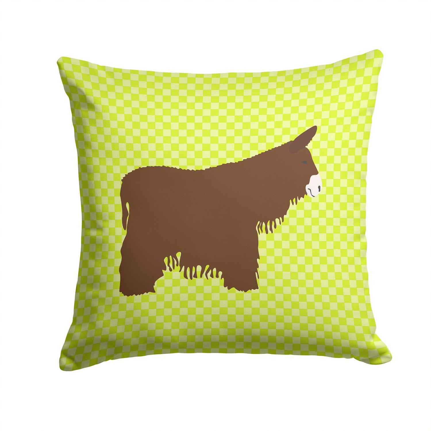 Poitou Poiteuin Donkey Green Fabric Decorative Pillow BB7678PW1414 - the-store.com