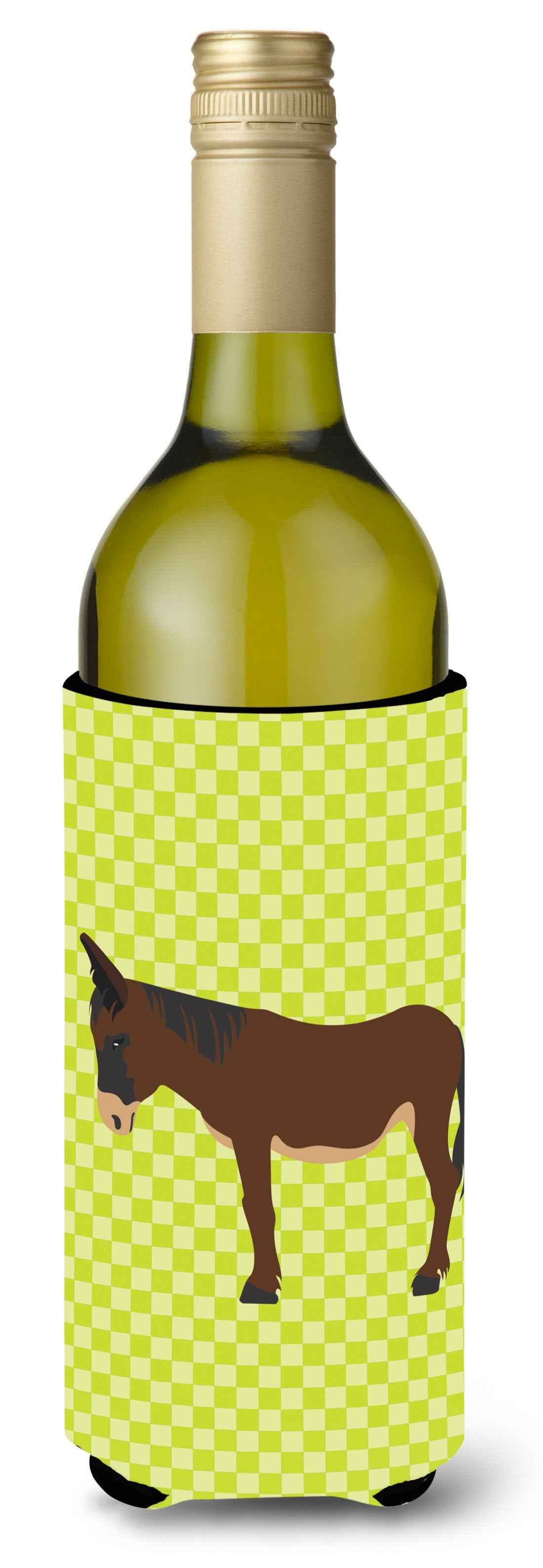 Zamorano-Leones Donkey Green Wine Bottle Beverge Insulator Hugger BB7679LITERK by Caroline&#39;s Treasures