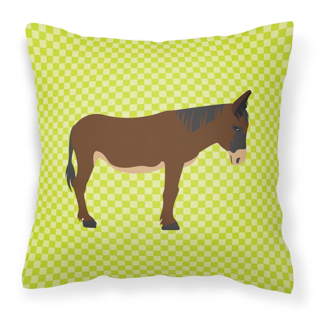 Zamorano-Leones Donkey Green Fabric Decorative Pillow BB7679PW1818 by Caroline&#39;s Treasures