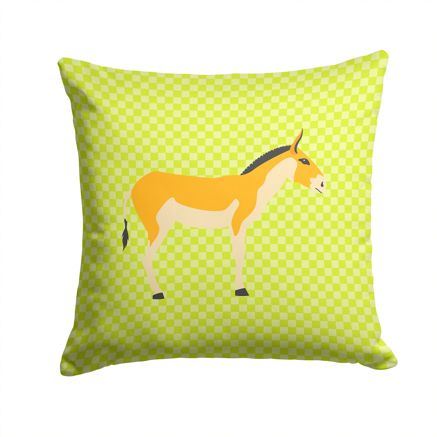 Turkmenian Kulan Donkey Green Fabric Decorative Pillow BB7680PW1414 - the-store.com