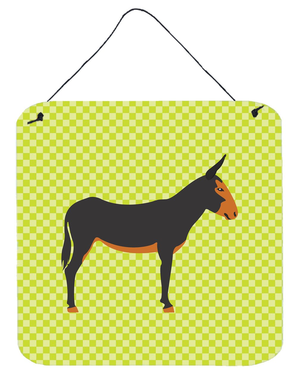 Catalan Donkey Green Wall or Door Hanging Prints BB7681DS66 by Caroline&#39;s Treasures