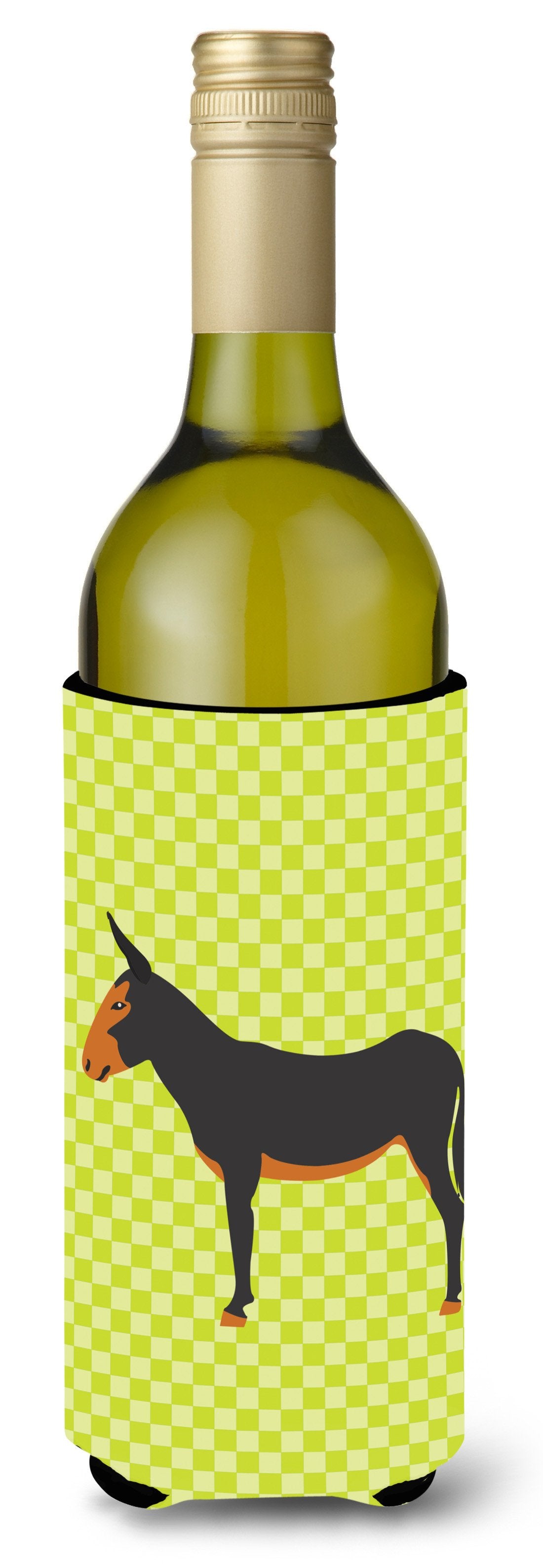 Catalan Donkey Green Wine Bottle Beverge Insulator Hugger BB7681LITERK by Caroline&#39;s Treasures