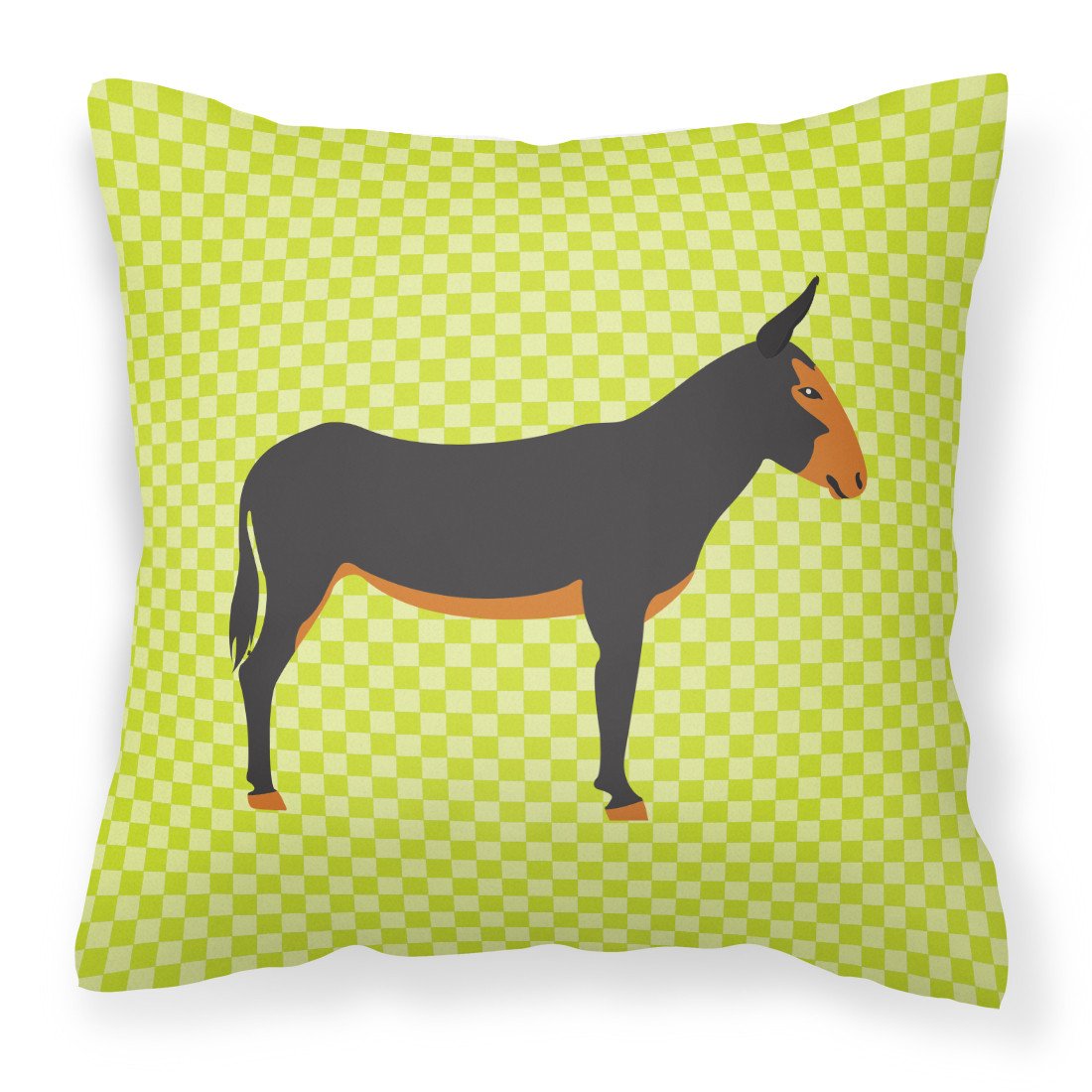 Catalan Donkey Green Fabric Decorative Pillow BB7681PW1818 by Caroline&#39;s Treasures