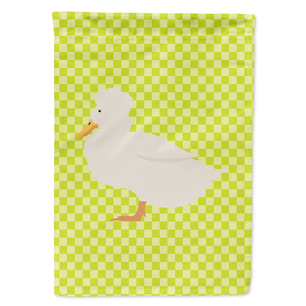 Crested Duck Green Flag Canvas House Size BB7683CHF