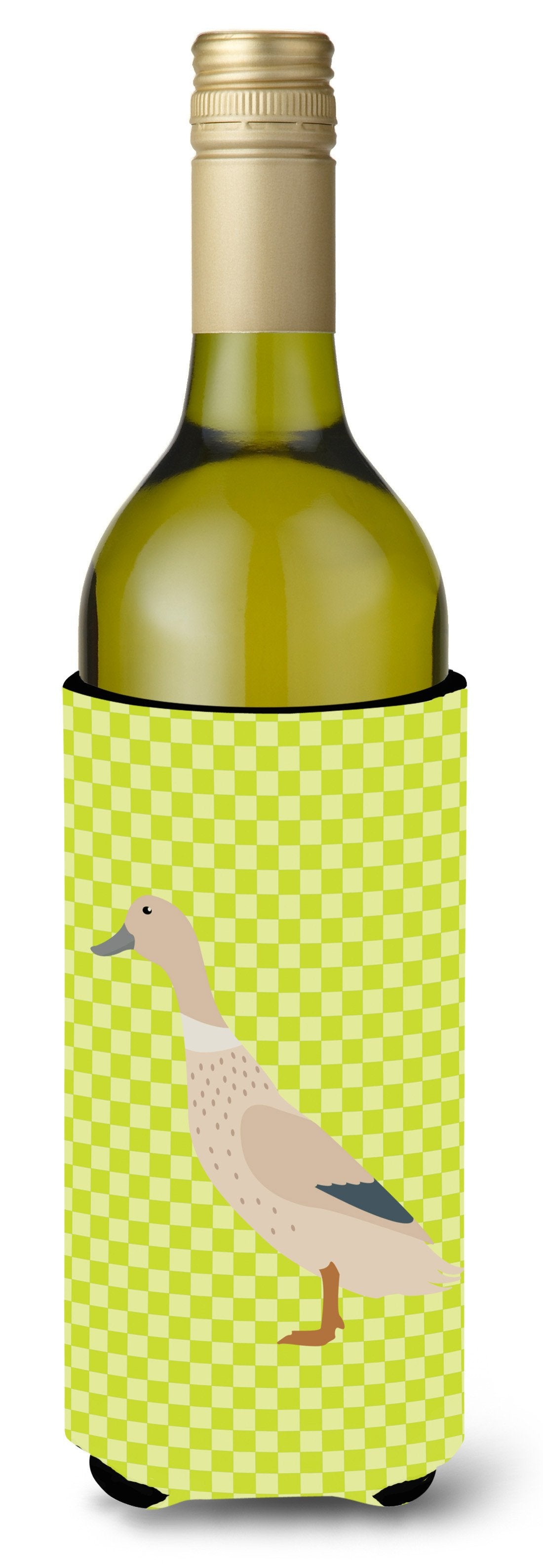 West Harlequin Duck Green Wine Bottle Beverge Insulator Hugger BB7684LITERK by Caroline&#39;s Treasures