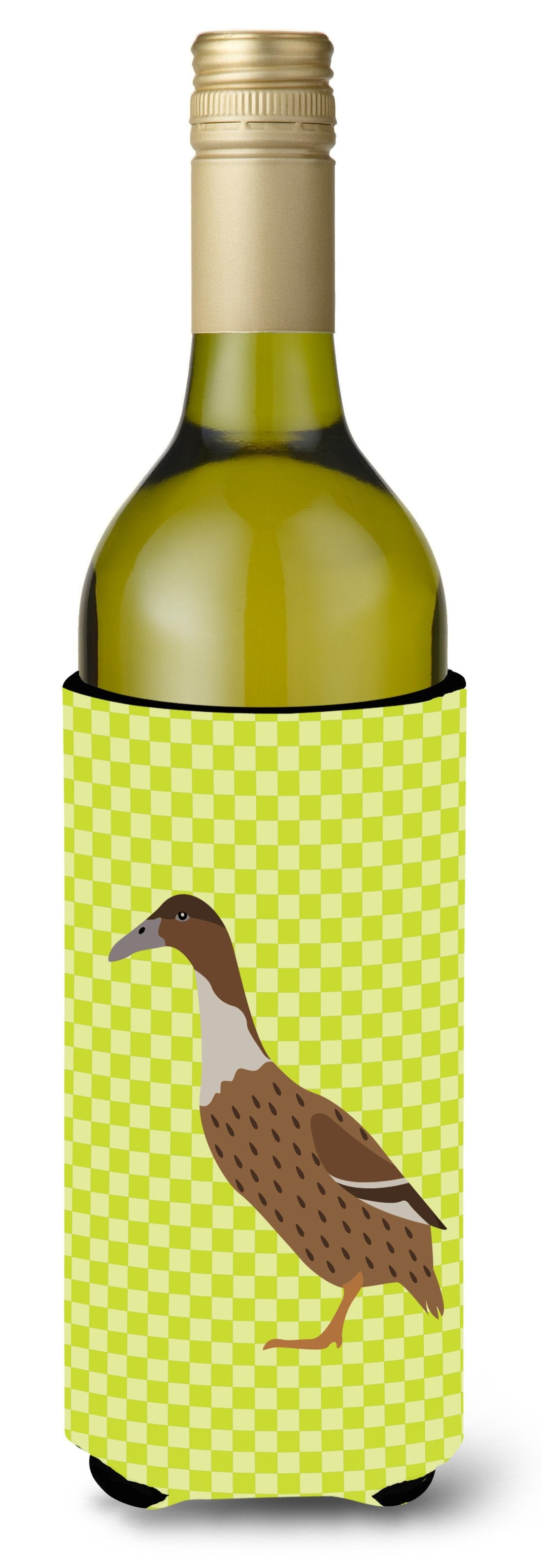 Dutch Hook Bill Duck Green Wine Bottle Beverge Insulator Hugger BB7687LITERK by Caroline&#39;s Treasures