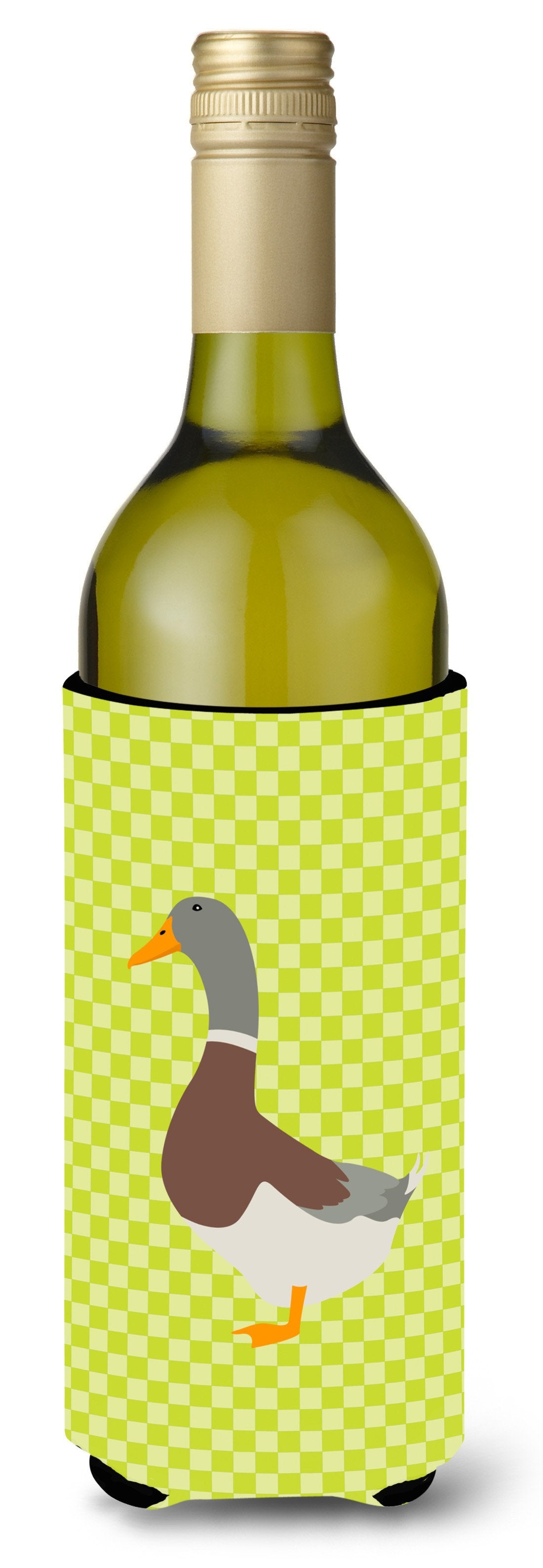 Saxony Sachsenente Duck Green Wine Bottle Beverge Insulator Hugger BB7689LITERK by Caroline&#39;s Treasures