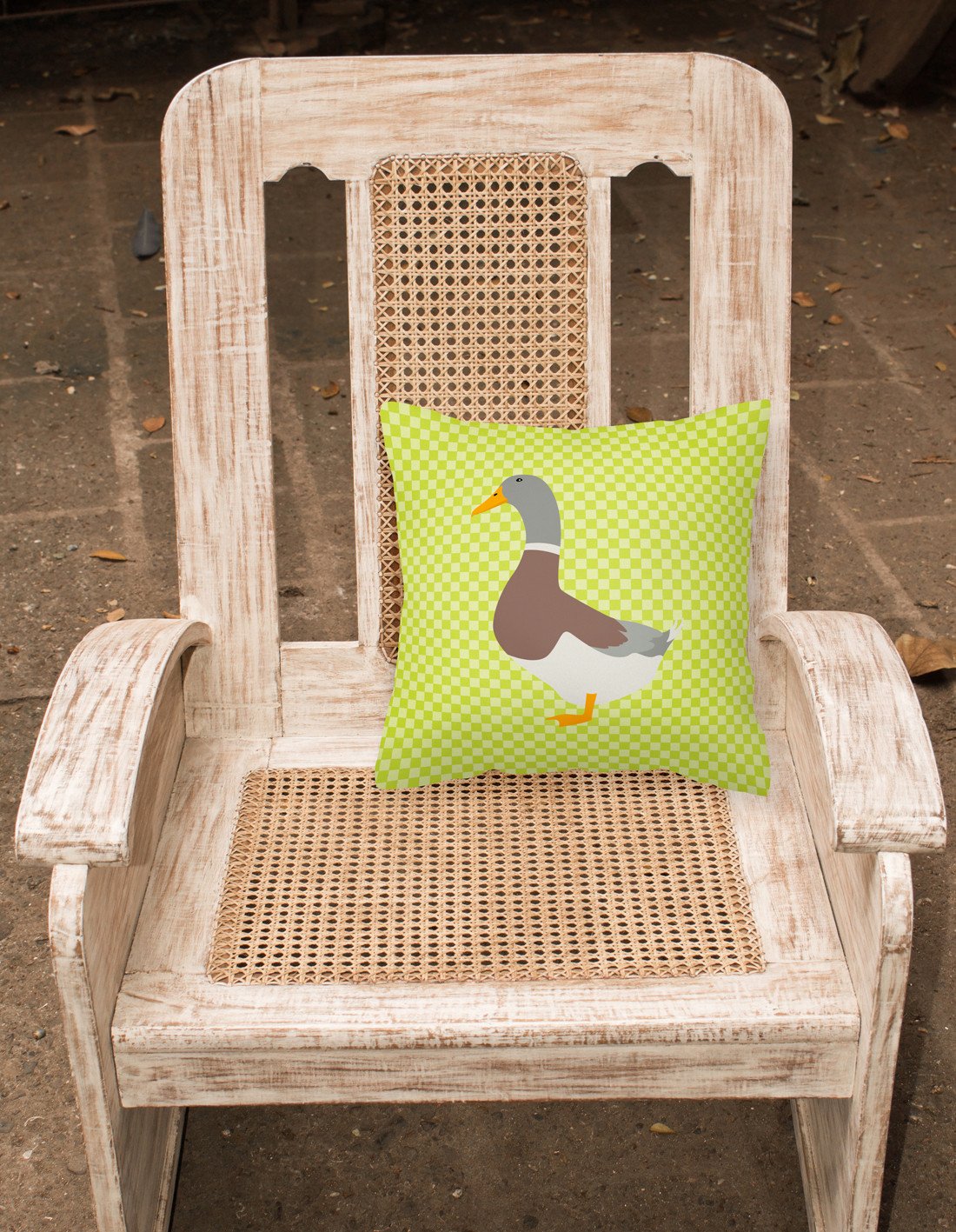 Saxony Sachsenente Duck Green Fabric Decorative Pillow BB7689PW1818 by Caroline's Treasures