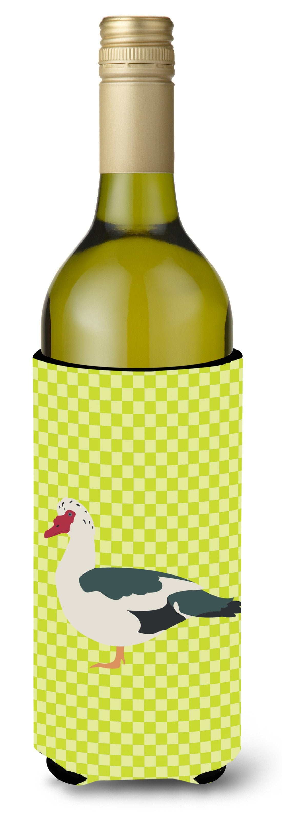 Muscovy Duck Green Wine Bottle Beverge Insulator Hugger BB7690LITERK by Caroline&#39;s Treasures