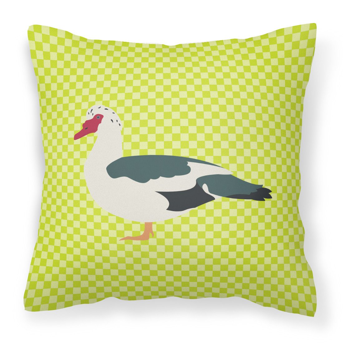 Muscovy Duck Green Fabric Decorative Pillow BB7690PW1818 by Caroline&#39;s Treasures