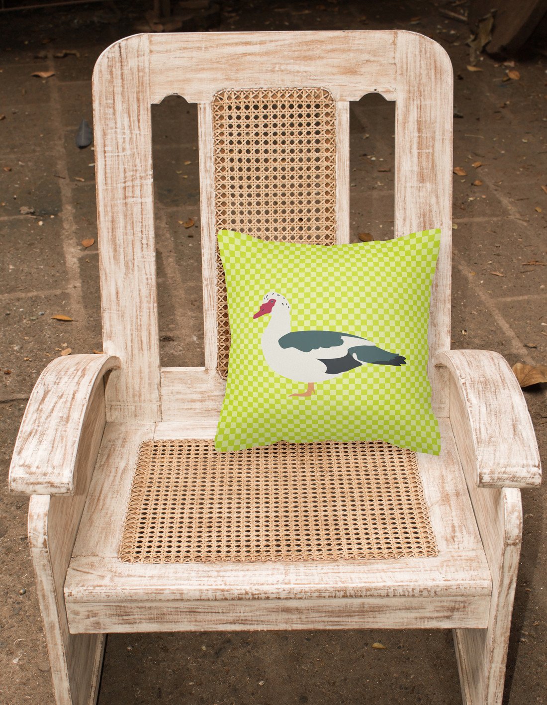 Muscovy Duck Green Fabric Decorative Pillow BB7690PW1818 by Caroline's Treasures