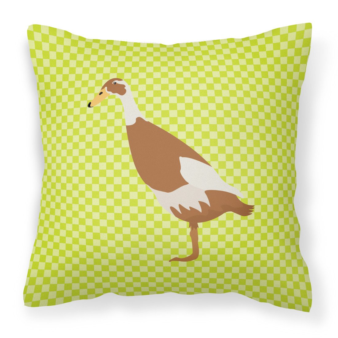 Indian Runner Duck Green Fabric Decorative Pillow BB7691PW1818 by Caroline&#39;s Treasures