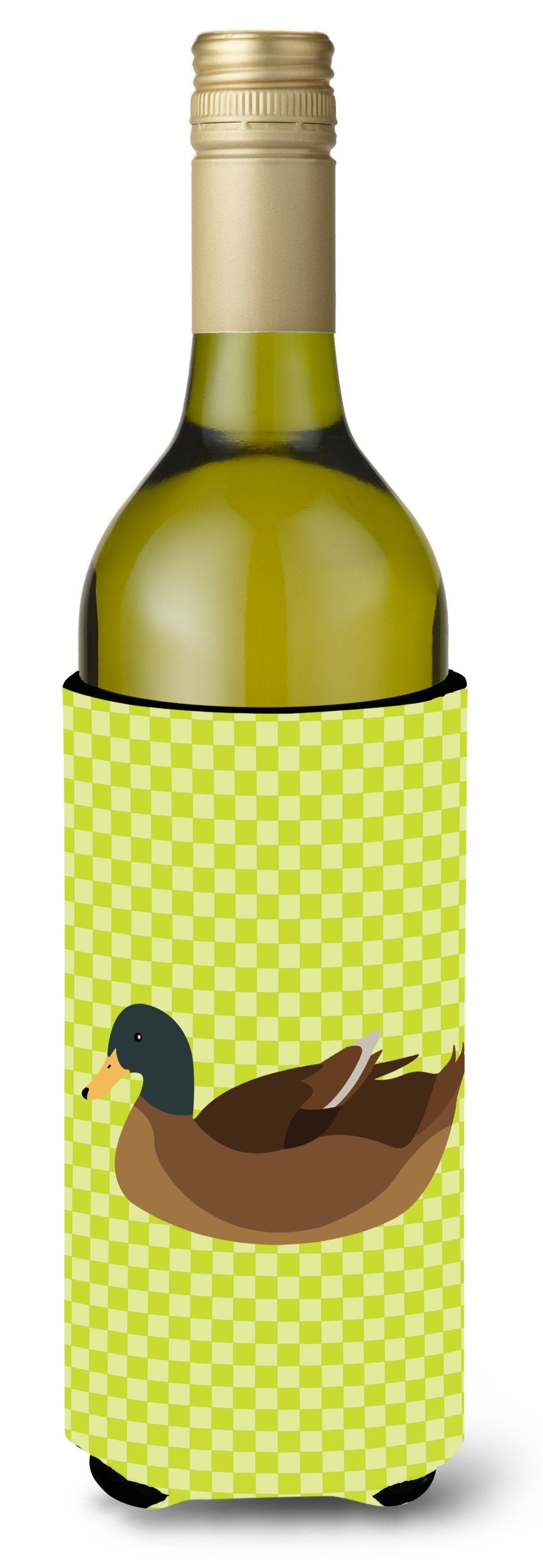 Khaki Campbell Duck Green Wine Bottle Beverge Insulator Hugger BB7692LITERK by Caroline&#39;s Treasures
