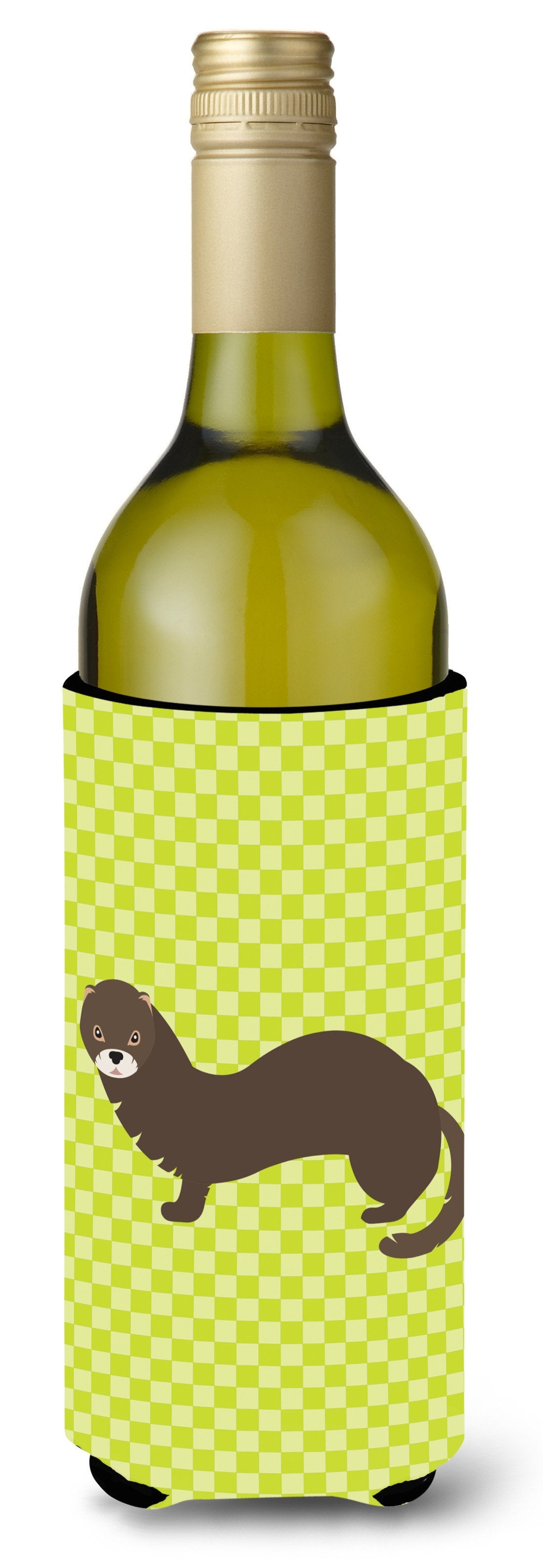 Russian or European Mink Green Wine Bottle Beverge Insulator Hugger BB7694LITERK by Caroline's Treasures
