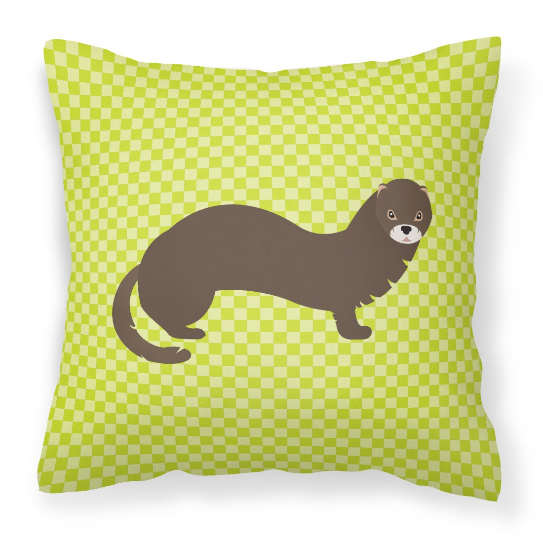 Russian or European Mink Green Fabric Decorative Pillow BB7694PW1818 by Caroline's Treasures