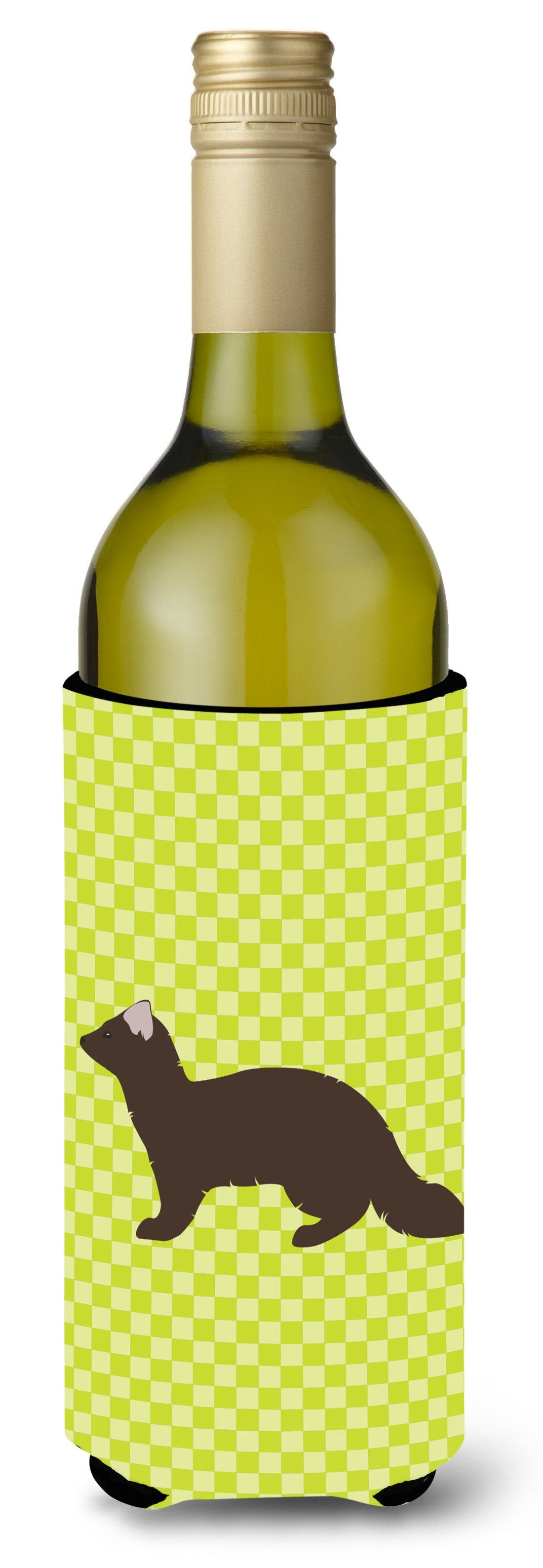 Sable Marten Green Wine Bottle Beverge Insulator Hugger BB7695LITERK by Caroline's Treasures