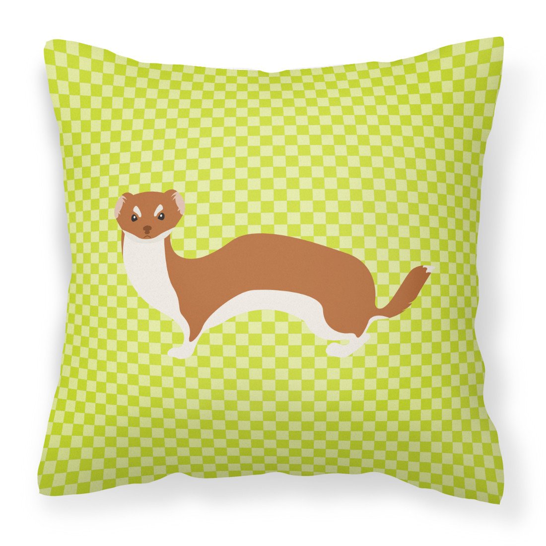 Weasel Green Fabric Decorative Pillow BB7696PW1818 by Caroline&#39;s Treasures