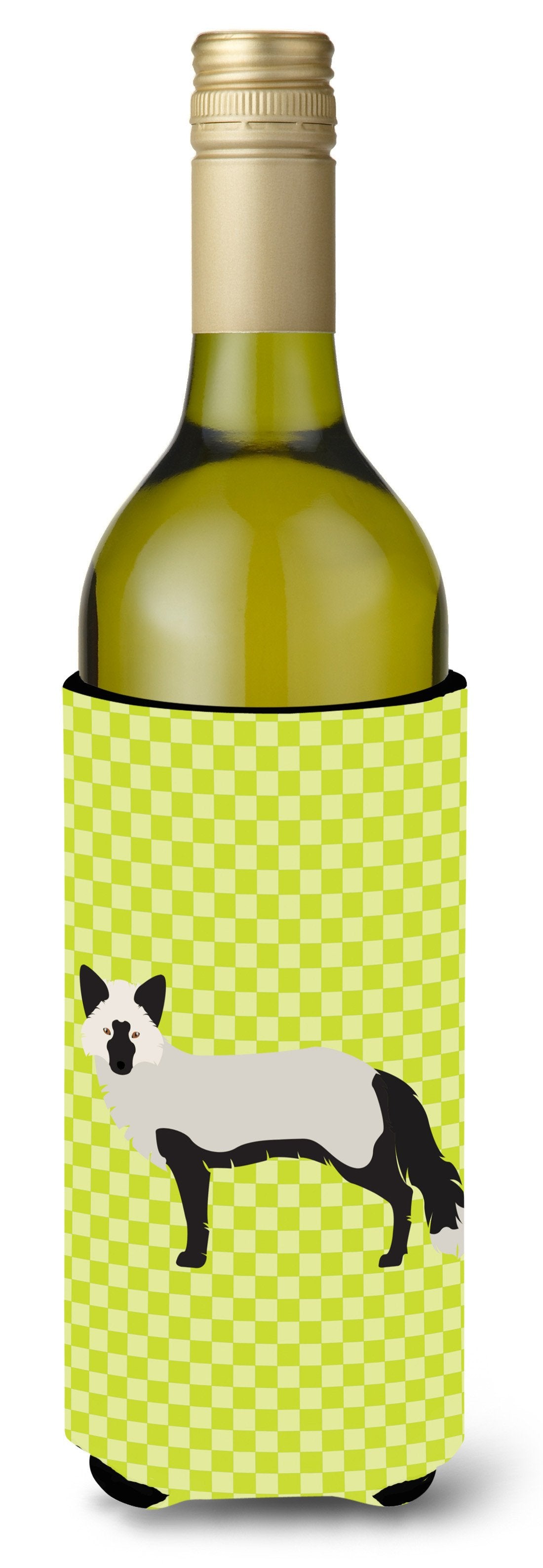 Silver Fox Green Wine Bottle Beverge Insulator Hugger BB7697LITERK by Caroline&#39;s Treasures