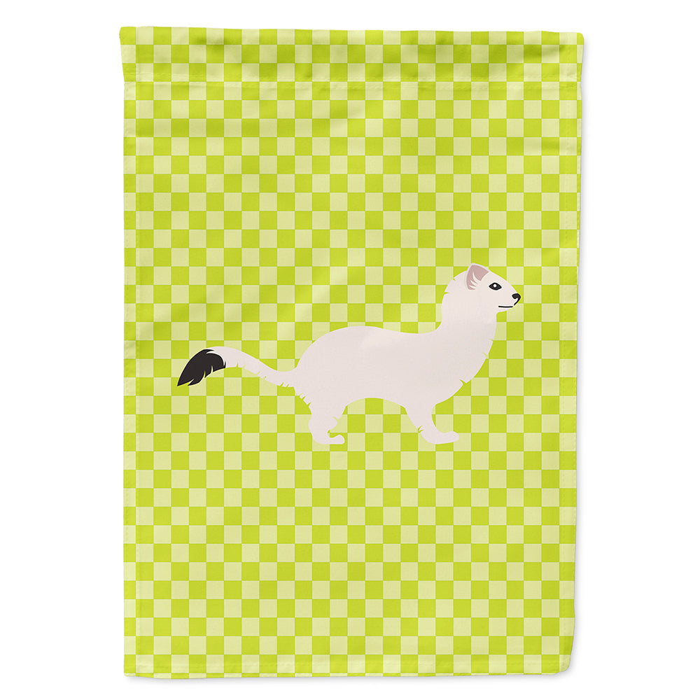 Stoat Short-tailed Weasel Green Flag Canvas House Size BB7698CHF