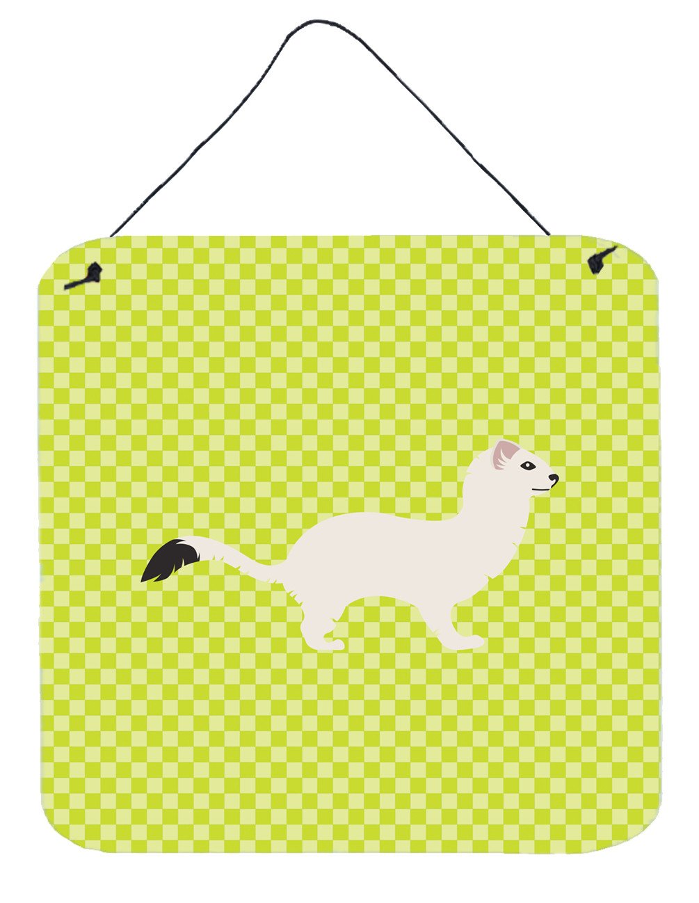 Stoat Short-tailed Weasel Green Wall or Door Hanging Prints BB7698DS66 by Caroline&#39;s Treasures