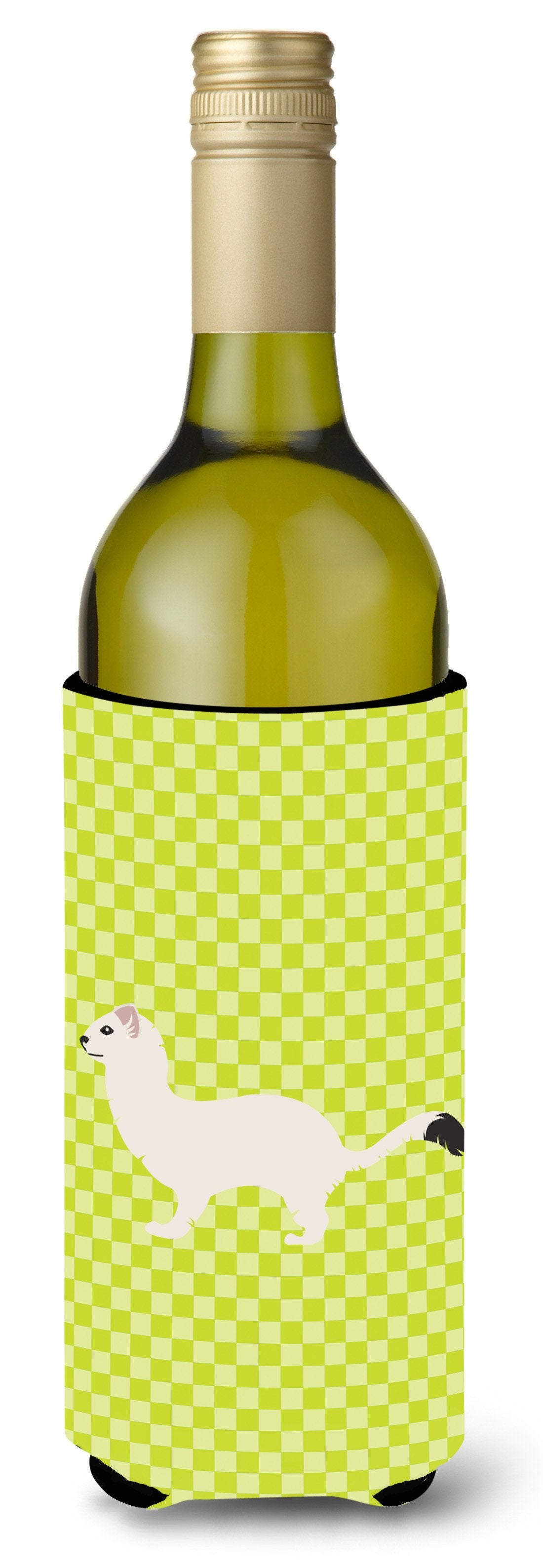 Stoat Short-tailed Weasel Green Wine Bottle Beverge Insulator Hugger BB7698LITERK by Caroline&#39;s Treasures