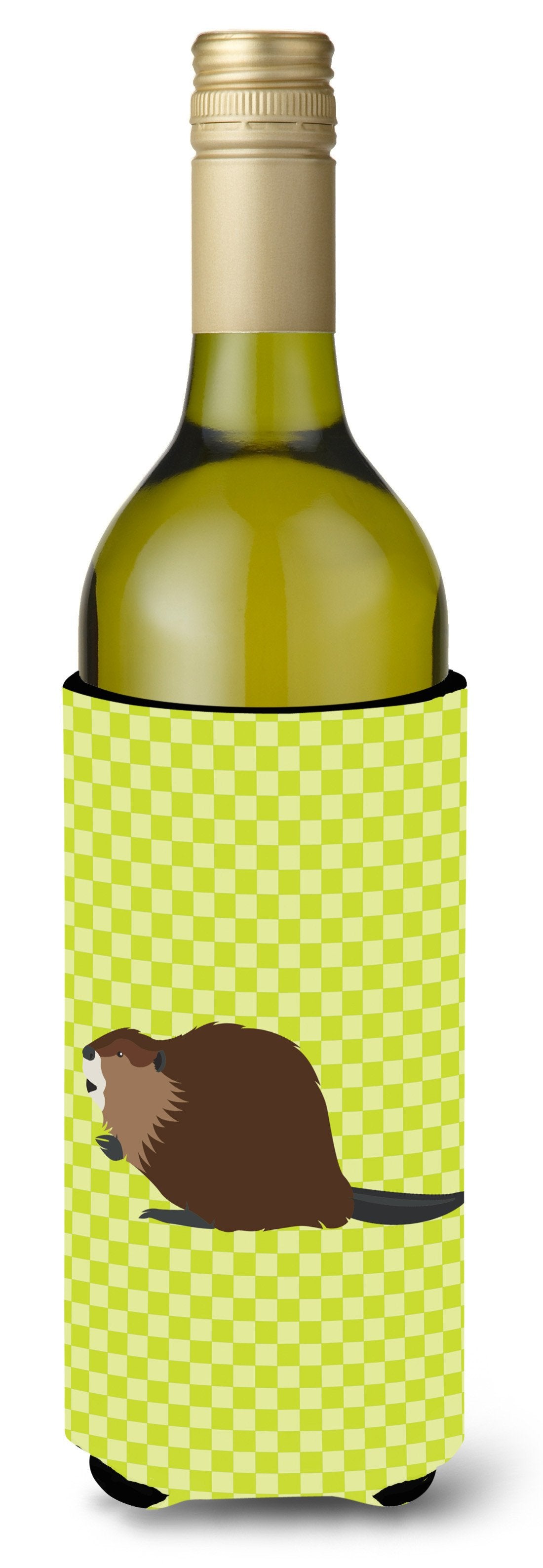 Eurasian Beaver Green Wine Bottle Beverge Insulator Hugger BB7699LITERK by Caroline's Treasures