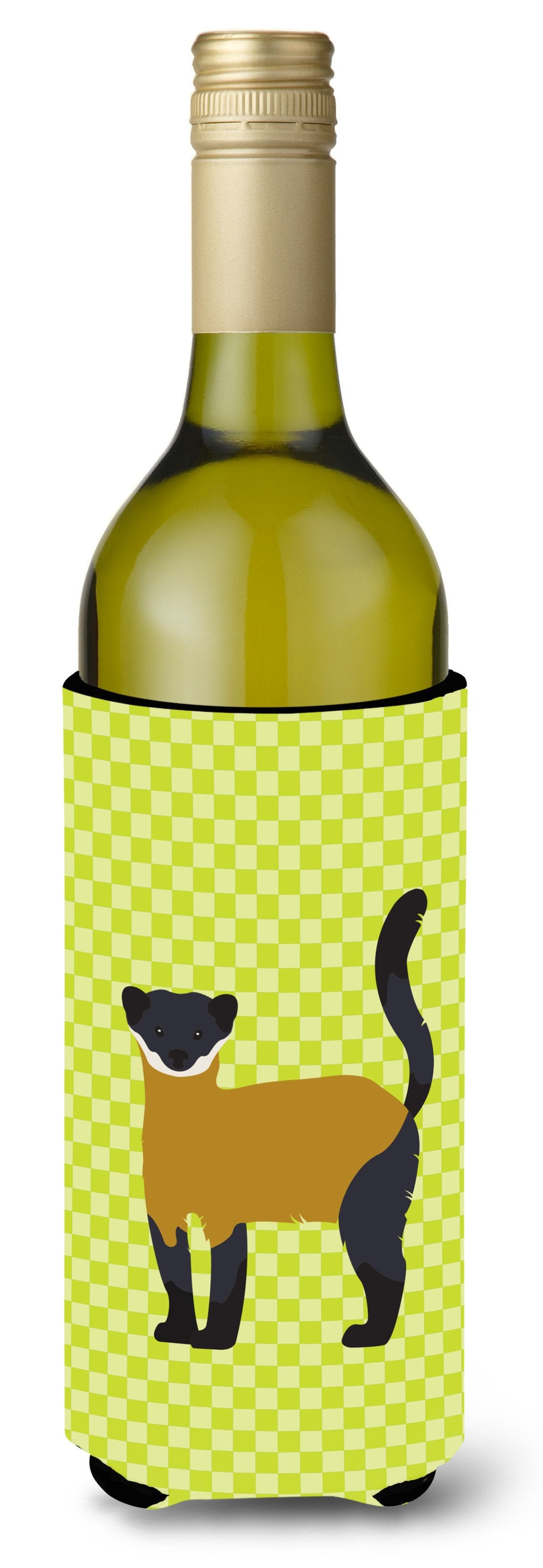 Yellow-Throated Marten Green Wine Bottle Beverge Insulator Hugger BB7700LITERK by Caroline's Treasures