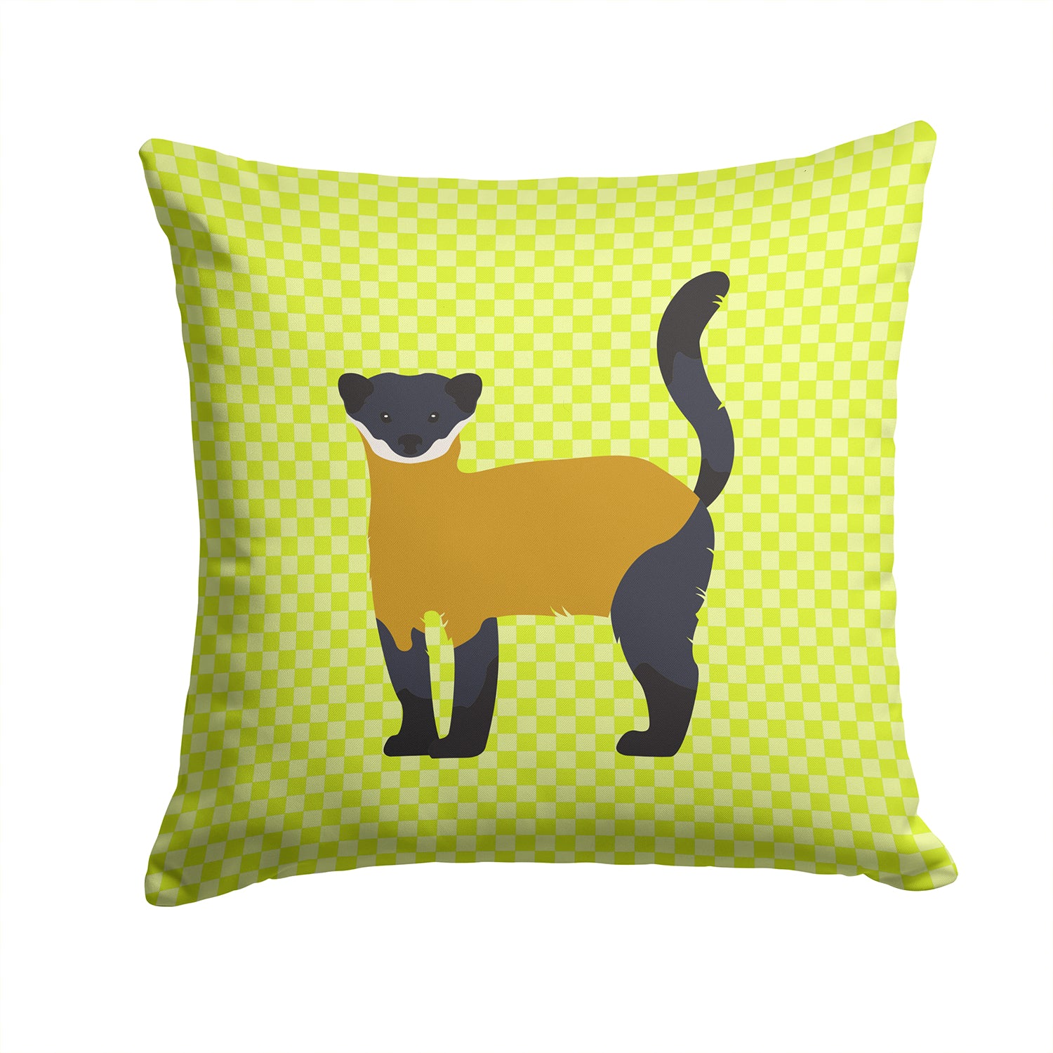Yellow-Throated Marten Green Fabric Decorative Pillow BB7700PW1414 - the-store.com