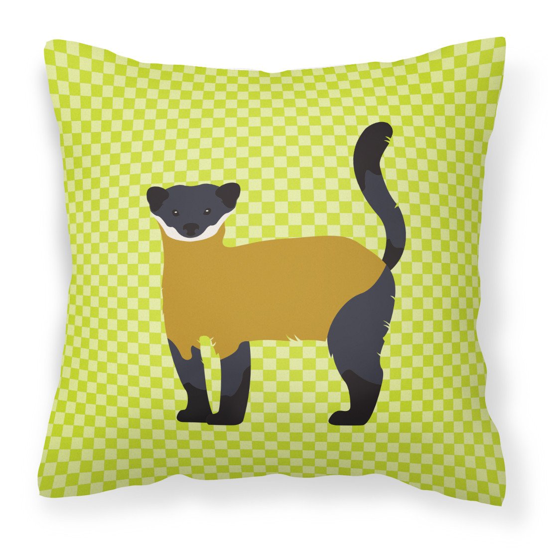 Yellow-Throated Marten Green Fabric Decorative Pillow BB7700PW1818 by Caroline's Treasures