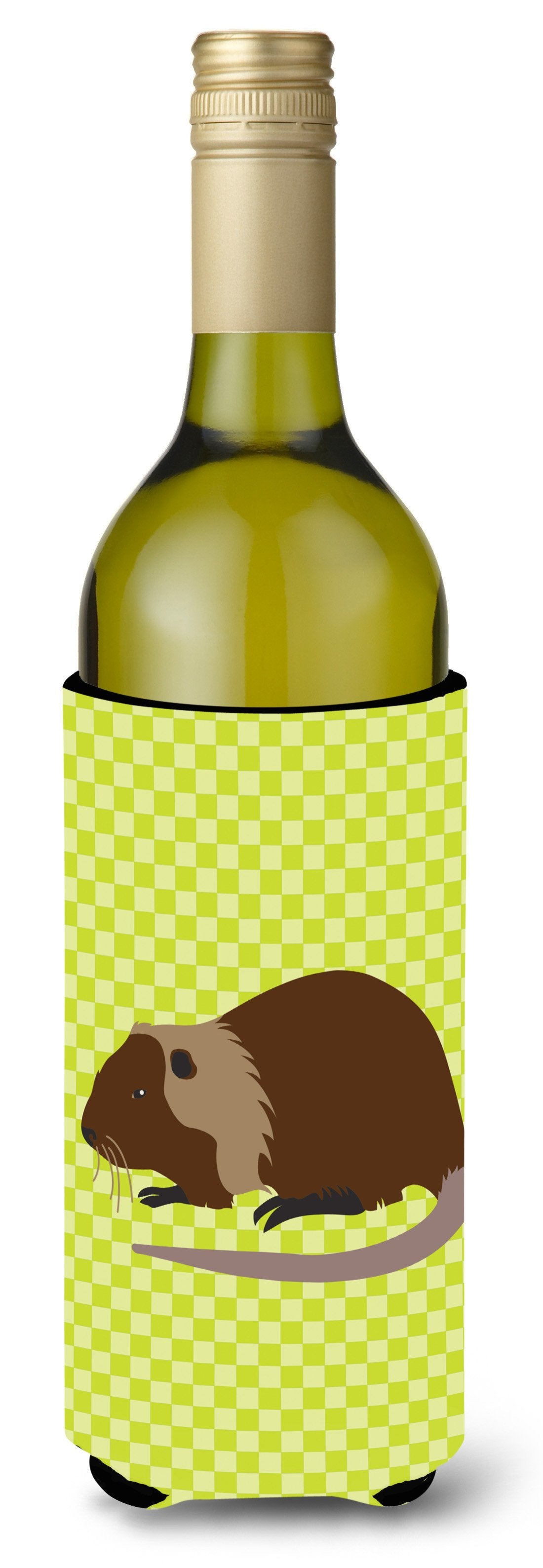 Coypu Nutria River Rat Green Wine Bottle Beverge Insulator Hugger BB7705LITERK by Caroline&#39;s Treasures