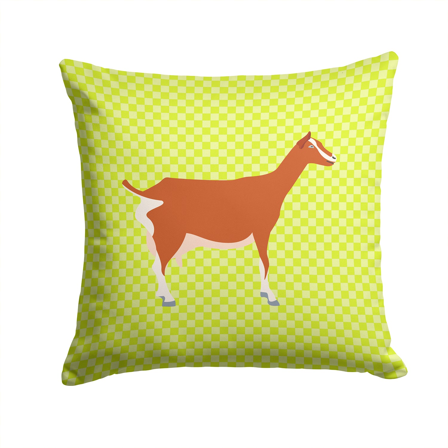 Toggenburger Goat Green Fabric Decorative Pillow BB7707PW1414 - the-store.com