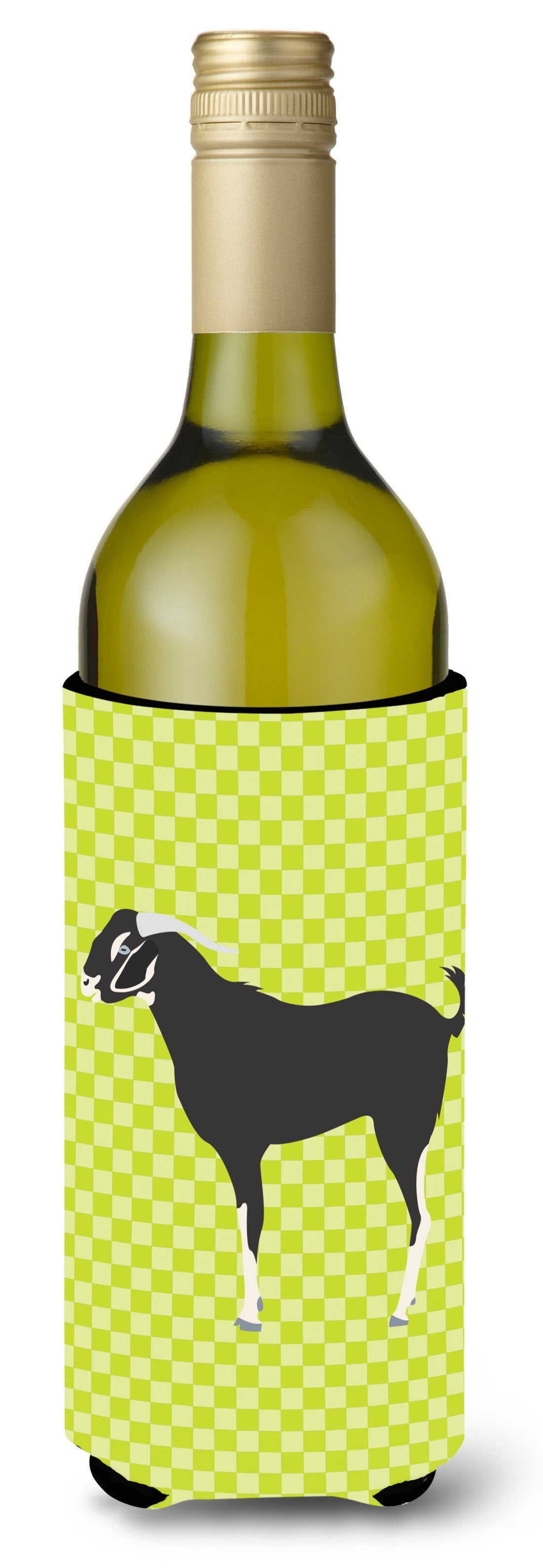 Black Bengal Goat Green Wine Bottle Beverge Insulator Hugger BB7710LITERK by Caroline&#39;s Treasures