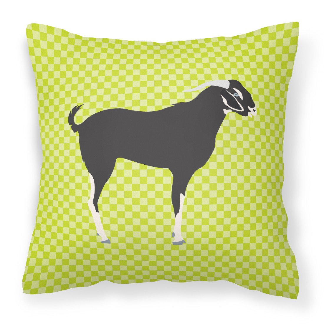 Black Bengal Goat Green Fabric Decorative Pillow BB7710PW1818 by Caroline&#39;s Treasures